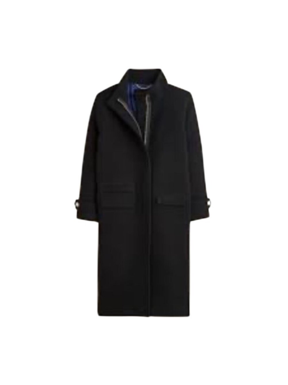 J. Crew Toscana Coat Italian Stadium-Cloth Wool Blend Black size 4 NWT
